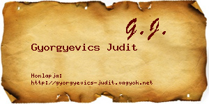 Gyorgyevics Judit névjegykártya